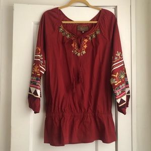 Double D Ranch Top Red Large